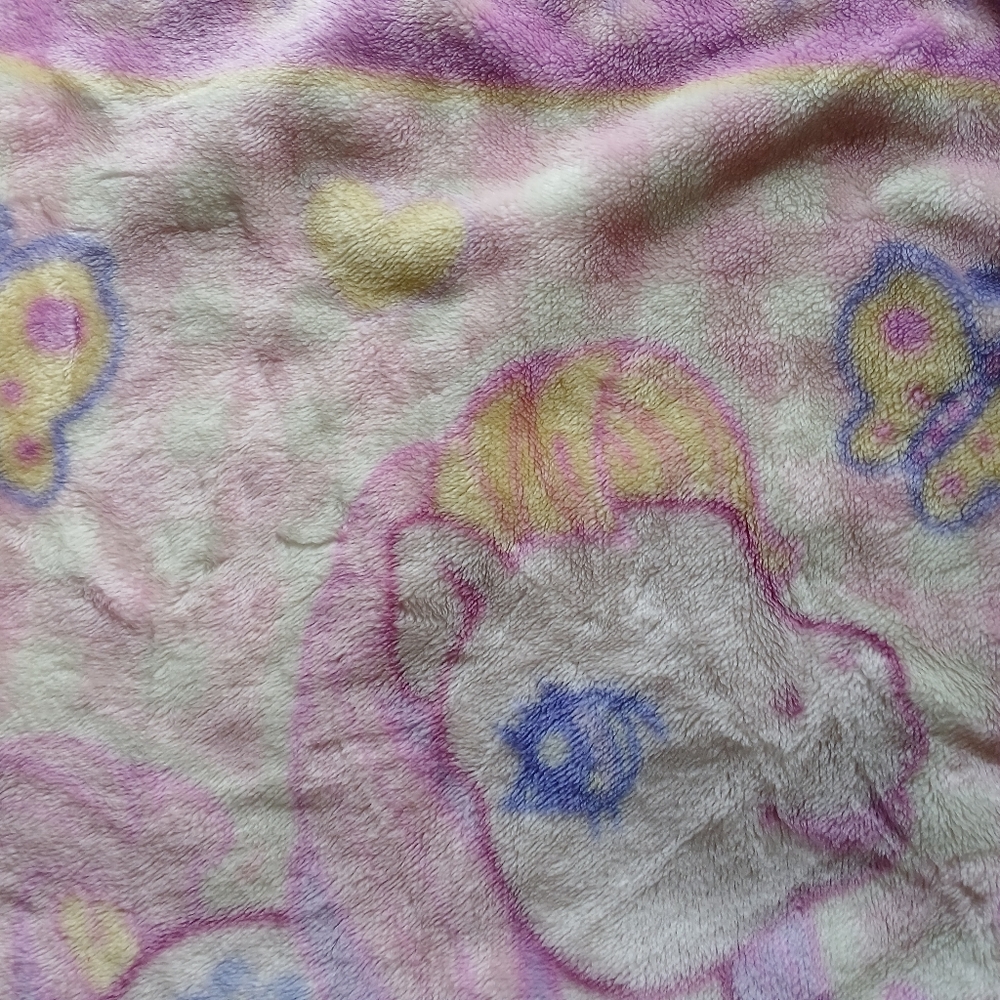 Vintage My Little Pony Pink and Purple Kids Blanket G3 Fluttershy - Picture 8 of 11